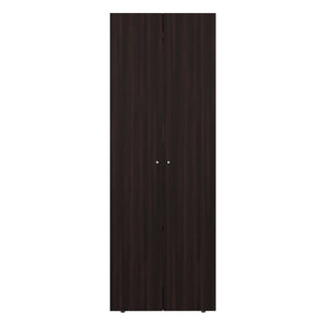 English Elm Closet Wardrobe System 4-Piece Modular Set with Hanging Rod in Dark Walnut Finish B097S00304