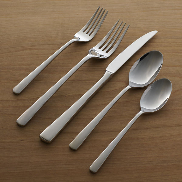 Lenox Doublet 20 Piece Stainless Steel Flatware Set with Mirror Polish for Everyday Dining B1013020AL20