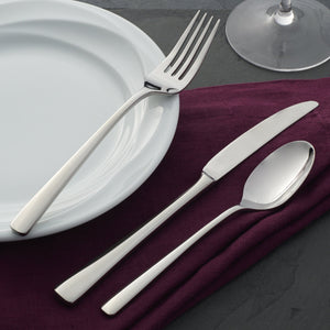 Lenox Doublet 20 Piece Stainless Steel Flatware Set with Mirror Polish for Everyday Dining B1013020AL20