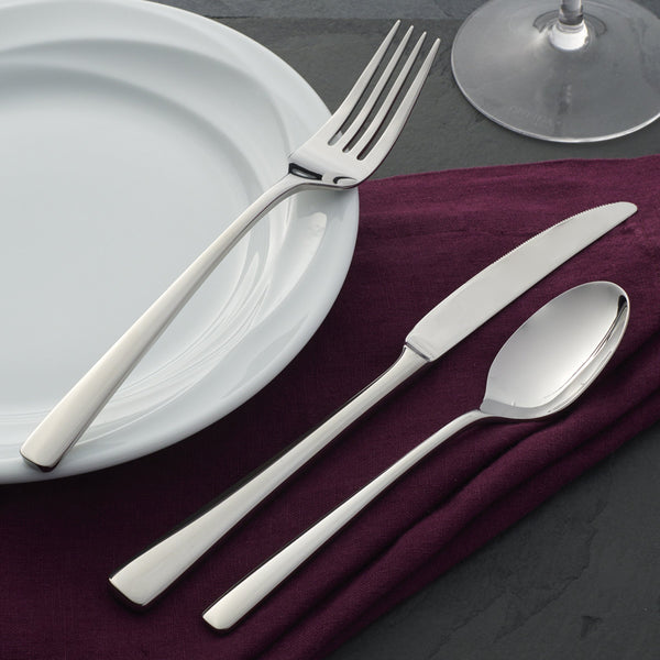 Lenox Doublet 20 Piece Stainless Steel Flatware Set with Mirror Polish for Everyday Dining B1013020AL20