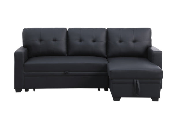 English Elm Replacement- Upholstered Sleeper Sectional with Storage Chaise for Compact Living Spaces B102P553578