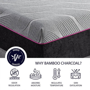 English Elm Bridgevine Home Queen Cooling Gel Memory Foam Mattress with Bamboo Charcoal Knit Cover B108131474