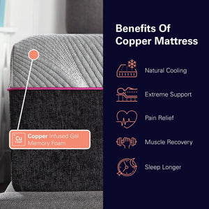 English Elm Bridgevine Home Kids Twin Mattress Copper Foam Bamboo Charcoal Cover Cooling Support B108131475