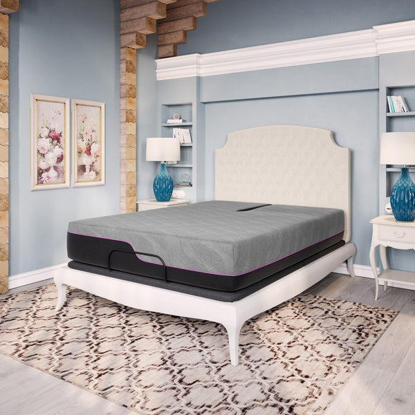 English Elm Bridgevine Home Split Head King Mattress Cooling Gel Foam Adjustable Base Ready B108131477