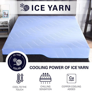 English Elm Bridgevine Home Full Size Hybrid Mattress with Copper Foam Coils and Cooling Knit Cover B108131486