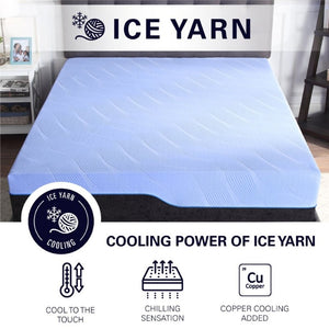English Elm Bridgevine Home Talalay Latex Hybrid Mattress with Copper Foam and Pocketed Coil Support B108131512