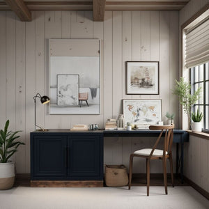 English Elm Nora Farmhouse Modular Storage Cabinet with Wood Veneer Base for Living or Dining Rooms Black B108P345192