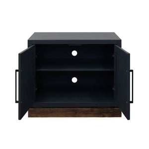 English Elm Nora Farmhouse Modular Storage Cabinet with Wood Veneer Base for Living or Dining Rooms Black B108P345192