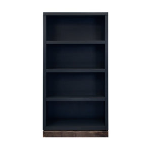 English Elm Nora Tall Open Shelf Bookcase with Stained Wood Base for Living Room or Office B108P345204