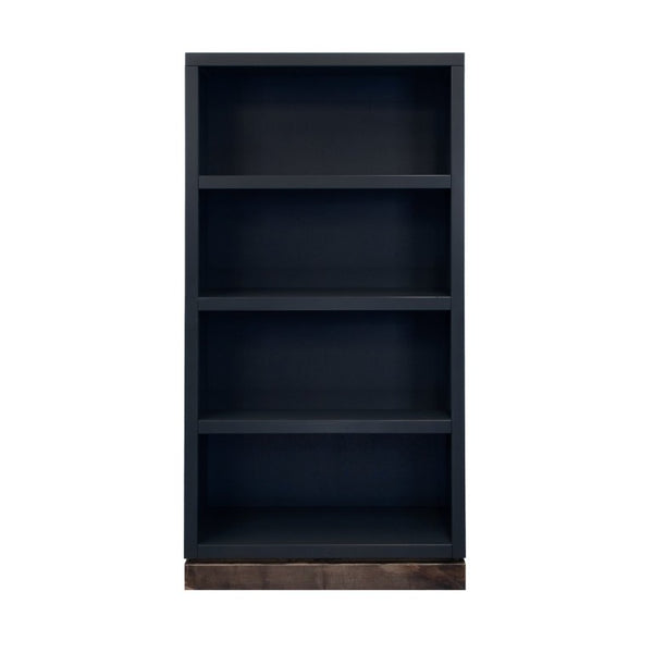 English Elm Nora Tall Open Shelf Bookcase with Stained Wood Base for Living Room or Office B108P345204
