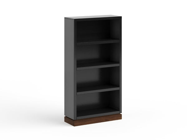 English Elm Nora Tall Open Shelf Bookcase with Stained Wood Base for Living Room or Office B108P345204