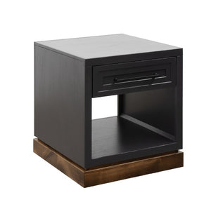 English Elm Nora Farmhouse Side Table Two Tone Finish with Drawer and Open Lower Shelf B108P427289