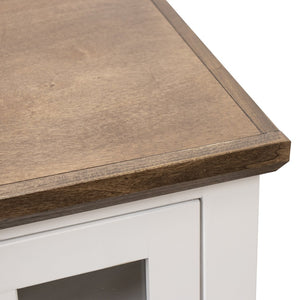 English Elm Ithaca 96 Inch Farmhouse Coastal Entertainment Console with Glass X-pane Doors Fully Assembled White B108P427299