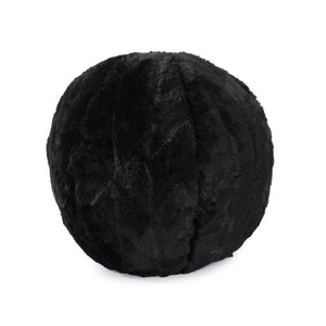 Howard Elliott Angora Round Pillow - Luxuriously Soft Faux Fur For Stylish Home Decor And Cozy Comfort Options Black Faux Fur B12-1090-howard-elliott