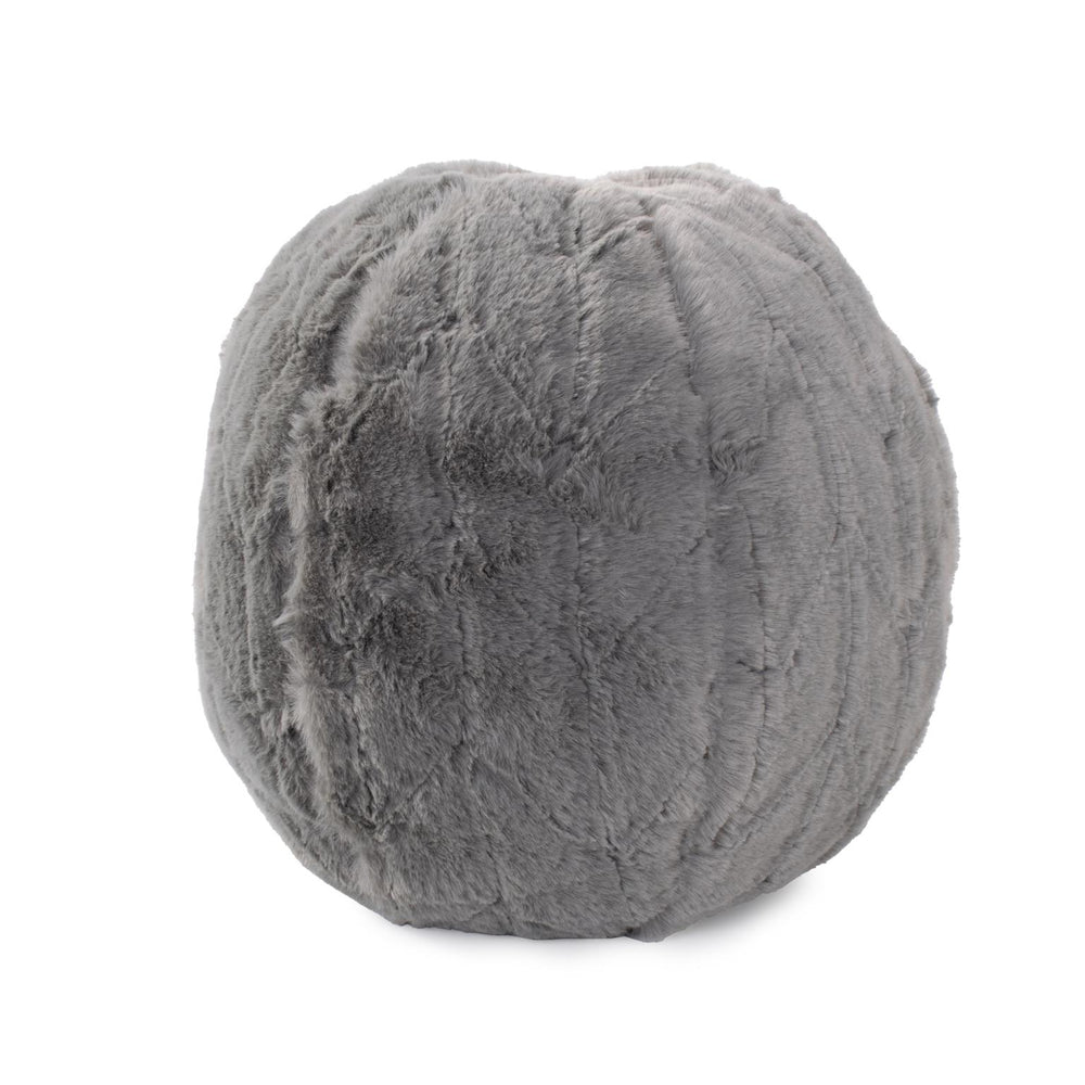 Howard Elliott Angora Round Pillow - Luxuriously Soft Faux Fur For Stylish Home Decor And Cozy Comfort Options Gray Faux Fur B12-1093-howard-elliott