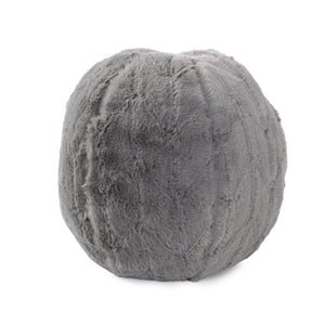 Howard Elliott Angora Round Pillow - Luxuriously Soft Faux Fur For Stylish Home Decor And Cozy Comfort Options Gray Faux Fur B12-1093-howard-elliott