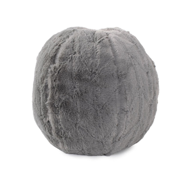 Howard Elliott Angora Round Pillow - Luxuriously Soft Faux Fur For Stylish Home Decor And Cozy Comfort Options Gray Faux Fur B12-1093-howard-elliott