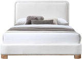 Nolita Cream Linen Textured Fabric King Bed B1201Cream-K Meridian Furniture