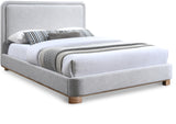 Nolita Grey Linen Textured Fabric King Bed B1201Grey-K Meridian Furniture