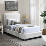 Nolita Cream Linen Textured Fabric Twin Bed B1202Cream-T Meridian Furniture