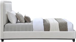 Nolita Cream Linen Textured Fabric Twin Bed B1202Cream-T Meridian Furniture