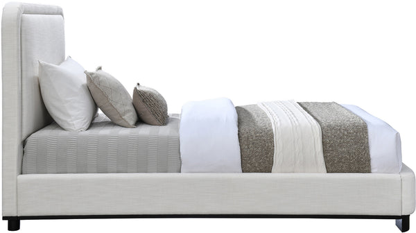 Nolita Cream Linen Textured Fabric Twin Bed B1202Cream-T Meridian Furniture