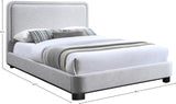 Nolita Grey Linen Textured Fabric King Bed B1202Grey-K Meridian Furniture