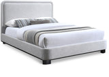 Nolita Grey Linen Textured Fabric King Bed B1202Grey-K Meridian Furniture