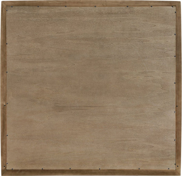 Meridian Furniture Caswell Art Deco Oak Veneer Wall Mirror with Rich Grain Finish for Bedroom Elegance Brown B1204-M