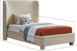 Penny Beige Polyester Fabric Twin Bed B1205Beige-T Meridian Furniture