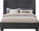 Penny Black Polyester Fabric King Bed B1205Black-K Meridian Furniture