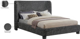 Penny Black Polyester Fabric Queen Bed B1205Black-Q Meridian Furniture