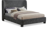 Penny Black Polyester Fabric Queen Bed B1205Black-Q Meridian Furniture