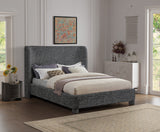 Penny Black Polyester Fabric Queen Bed B1205Black-Q Meridian Furniture