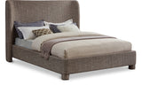 Penny Brown Polyester Fabric King Bed B1205Brown-K Meridian Furniture