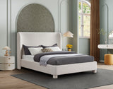 Penny Cream Linen Textured Fabric King Bed B1205Cream-K Meridian Furniture