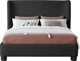 Penny Black Boucle Fabric King Bed B1206Black-K Meridian Furniture