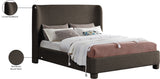 Penny Brown Boucle Fabric Queen Bed B1206Brown-Q Meridian Furniture