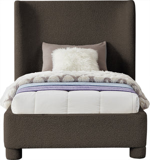 Penny Brown Boucle Fabric Twin Bed B1206Brown-T Meridian Furniture