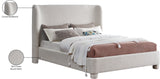 Penny Cream Boucle Fabric King Bed B1206Cream-K Meridian Furniture