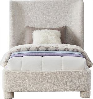 Penny Cream Boucle Fabric Twin Bed B1206Cream-T Meridian Furniture