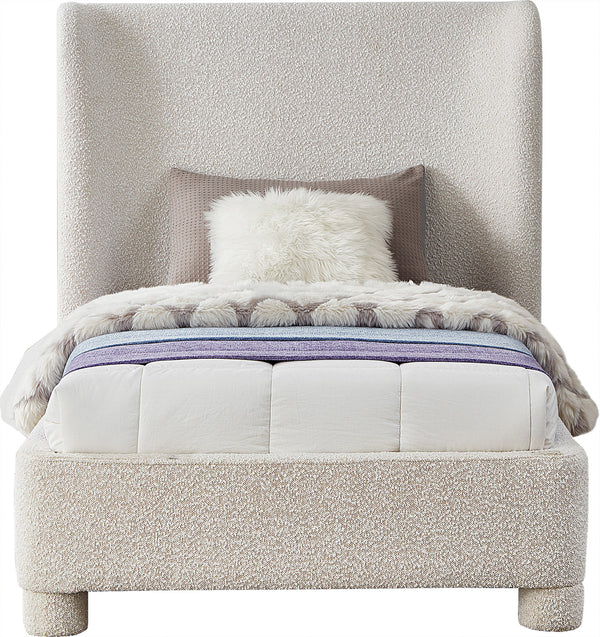 Penny Cream Boucle Fabric Twin Bed B1206Cream-T Meridian Furniture