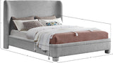 Penny Grey Boucle Fabric King Bed B1206Grey-K Meridian Furniture