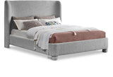 Penny Grey Boucle Fabric King Bed B1206Grey-K Meridian Furniture