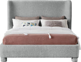 Penny Grey Boucle Fabric King Bed B1206Grey-K Meridian Furniture