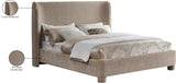 Penny Beige Chenille Fabric King Bed B1207Beige-K Meridian Furniture