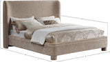 Penny Beige Chenille Fabric King Bed B1207Beige-K Meridian Furniture