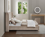 Penny Beige Chenille Fabric King Bed B1207Beige-K Meridian Furniture