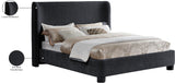 Penny Black Chenille Fabric King Bed B1207Black-K Meridian Furniture