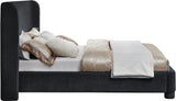 Penny Black Chenille Fabric King Bed B1207Black-K Meridian Furniture